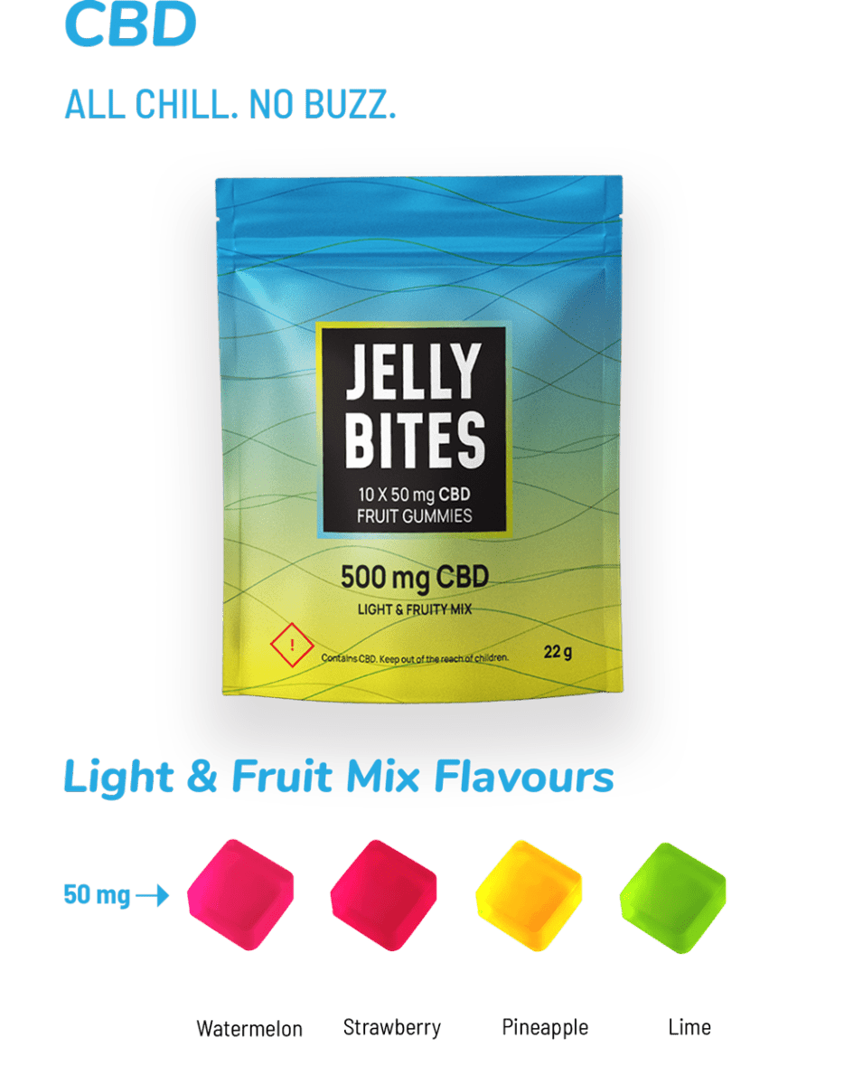 Twisted Jelly Bites (Light & Fruity Mix CBD - 500mg)